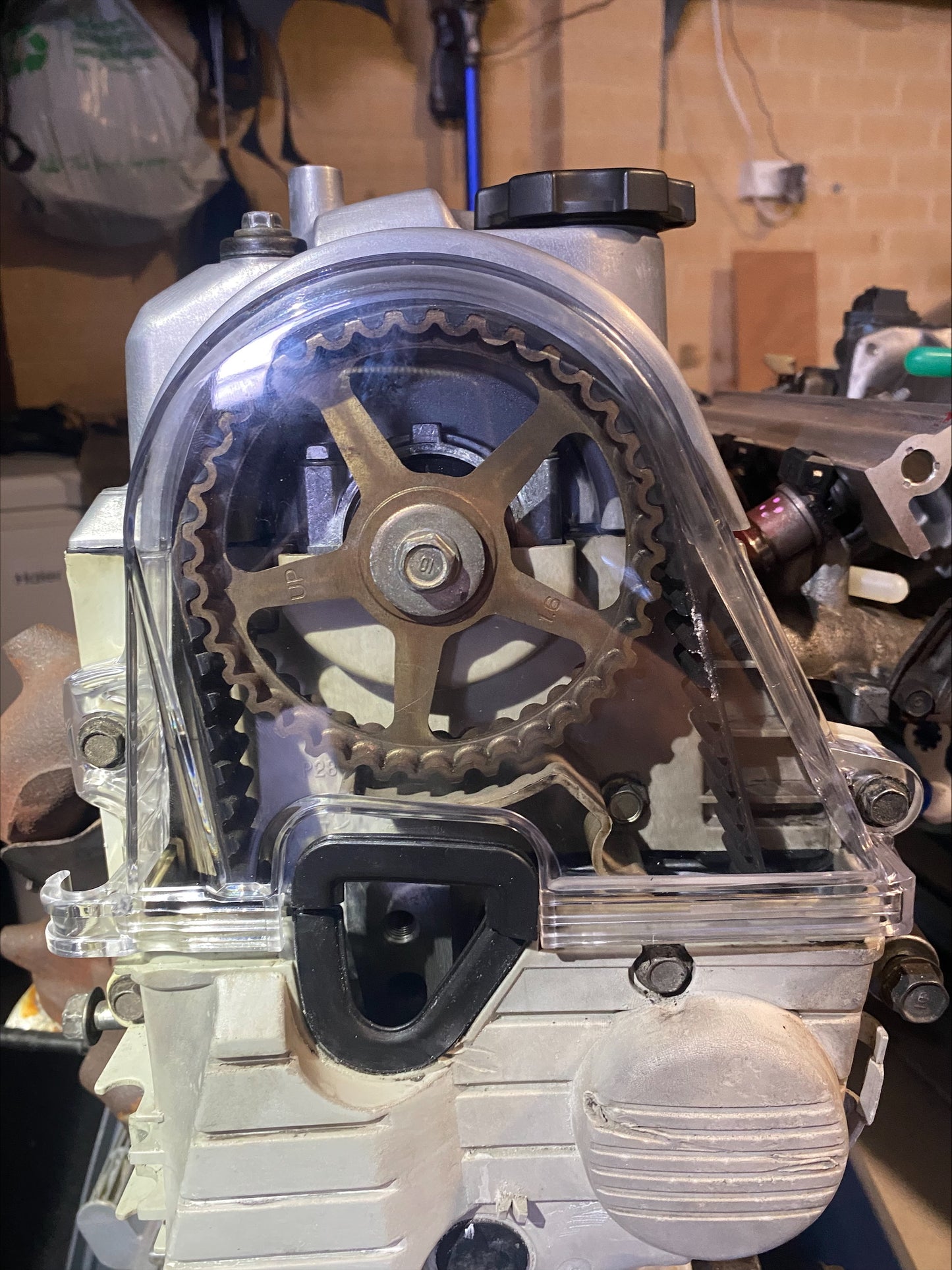 Clear Cam Gear Timing Cover for Honda Civic 1996–2000 (EK/EG, D15/D16)