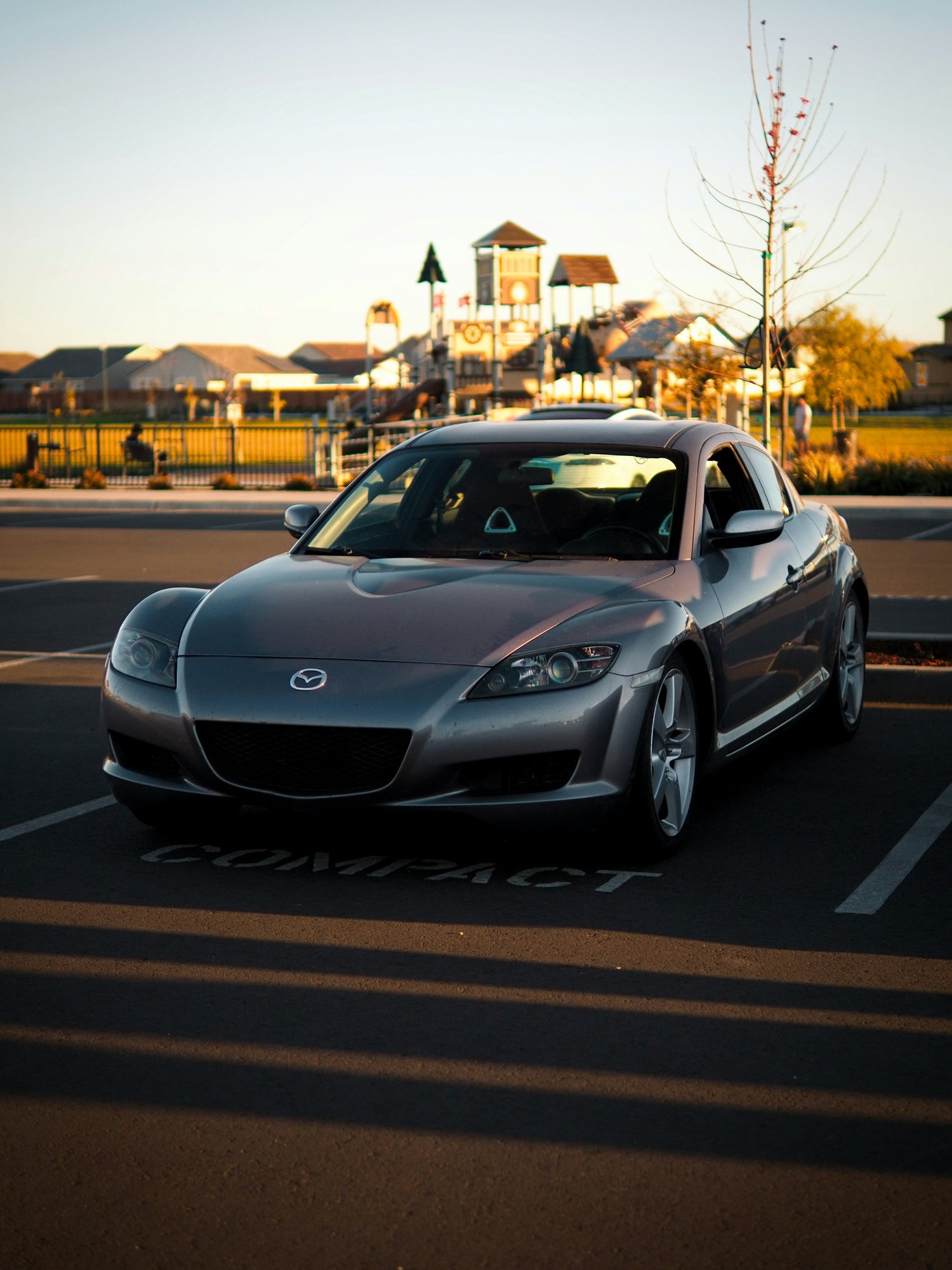 Mazda rx8 parked in car park