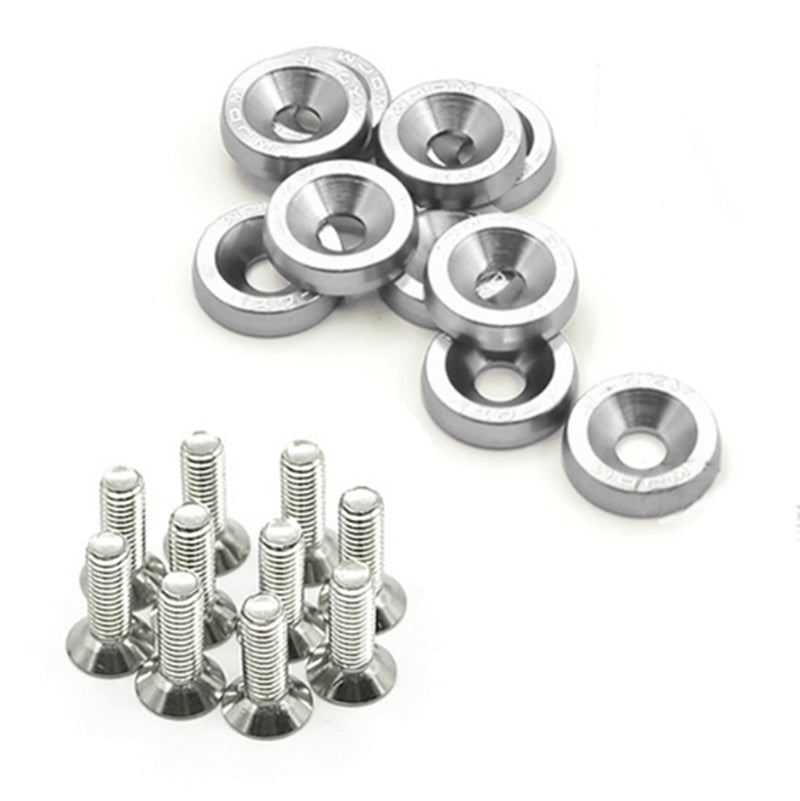 10PCS JDM Aluminum Fender Washer Kit with M6 Bolts