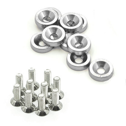 10PCS JDM Aluminum Fender Washer Kit with M6 Bolts