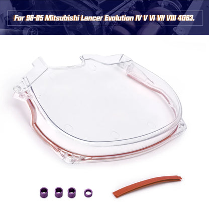 Clear Polycarbonate Cam Cover for Mitsubishi Lancer Evolution 4/5/6/7/8 (1996–2005)