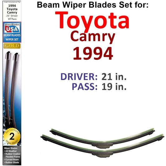 Beam Wiper Blades for 1994 Toyota Camry (Set of 2)