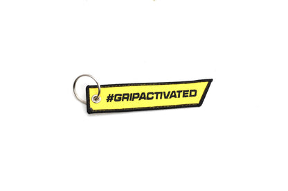 Fabric Whiteline #GRIPACTIVATED 'Remove Before Flight' Key Ring